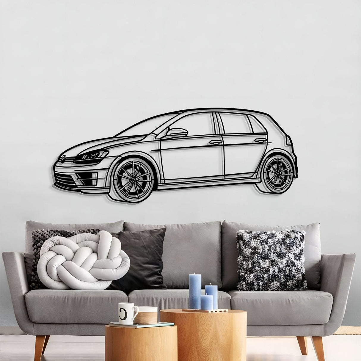 2017 Golf R Perspective Metal Car Wall Art - NC1294