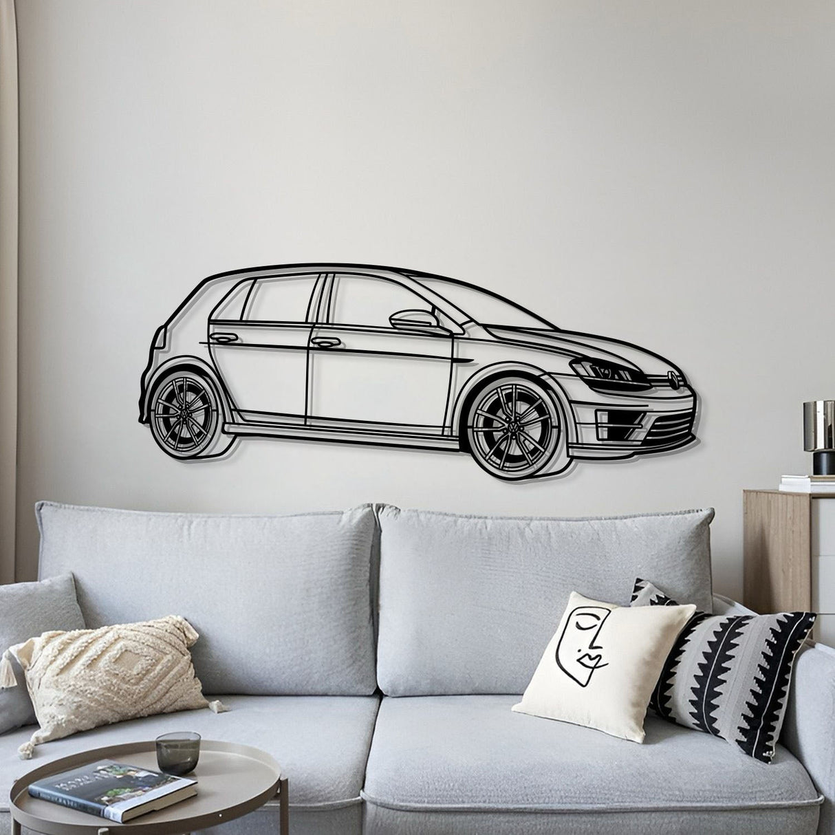 2017 Golf R Perspective Metal Car Wall Art - NC1294