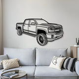 2018 Silverado 1500 LT Perspective Metal Car Wall Art - NC1258