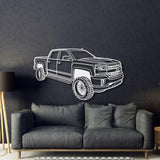 2018 Silverado 1500 LT Perspective Metal Car Wall Art - NC1258