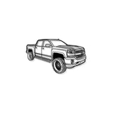 2018 Silverado 1500 LT Perspective Metal Car Wall Art - NC1258