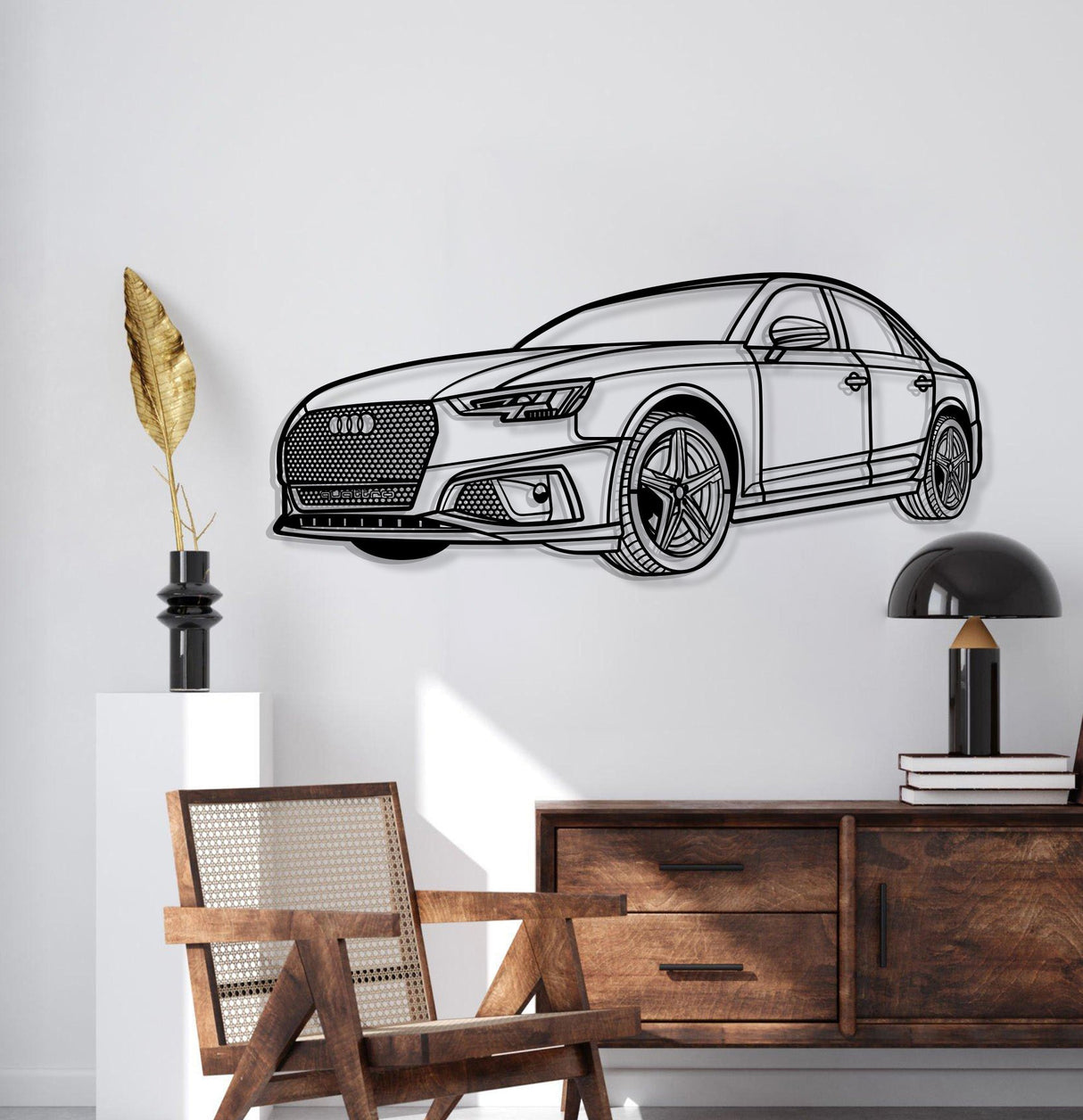 2019 A4 Perspective Metal Car Wall Art - NC1238