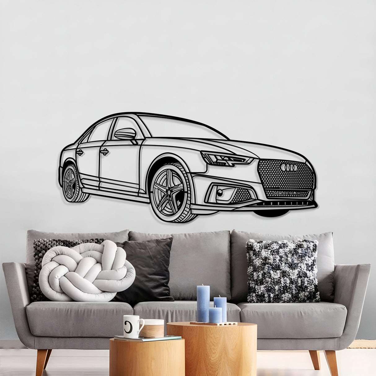 2019 A4 Perspective Metal Car Wall Art - NC1238