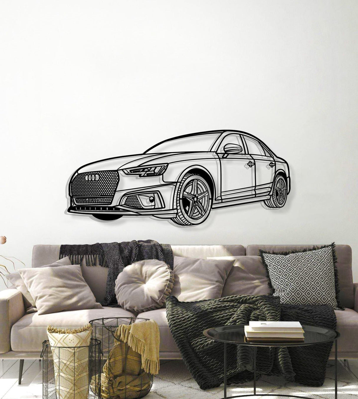 2019 A4 Perspective Metal Car Wall Art - NC1238