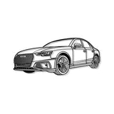 2019 A4 Perspective Metal Car Wall Art - NC1238