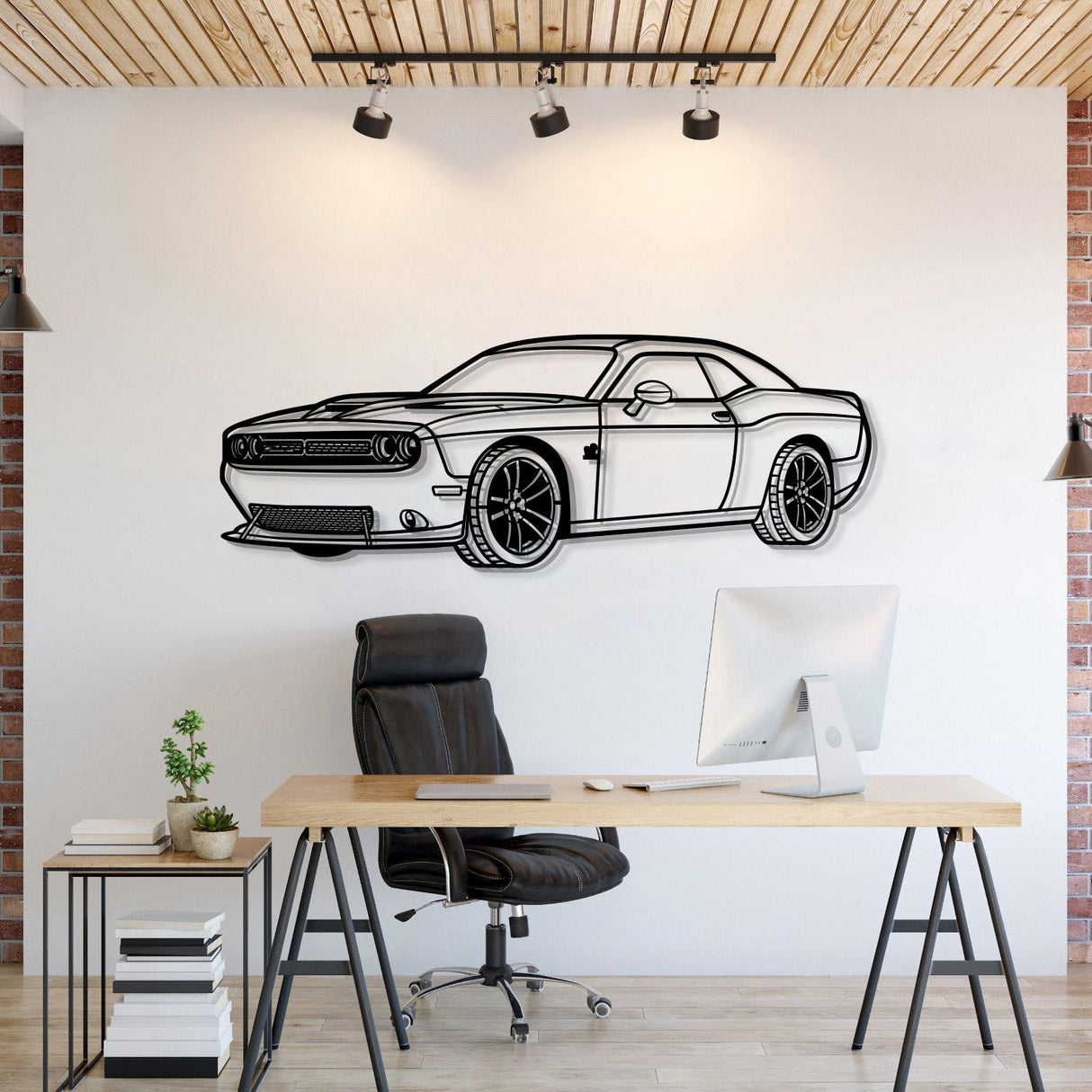 2019 Challanger SRT Perspective Metal Car Wall Art - NC1261