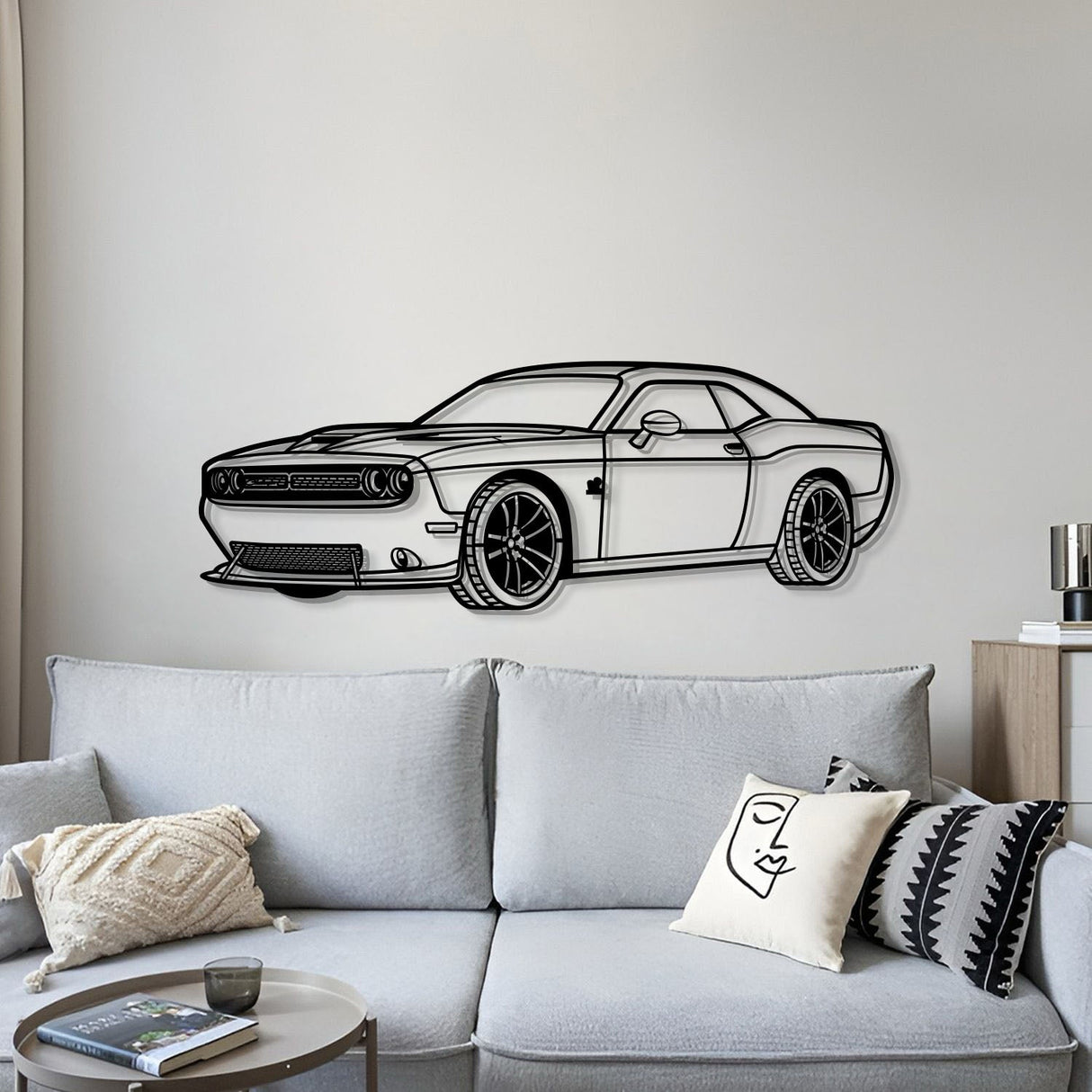 2019 Challanger SRT Perspective Metal Car Wall Art - NC1261