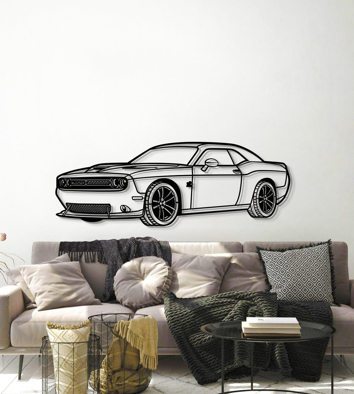 2019 Challanger SRT Perspective Metal Car Wall Art - NC1261