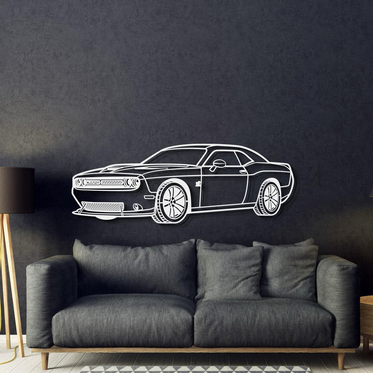 2019 Challanger SRT Perspective Metal Car Wall Art - NC1261