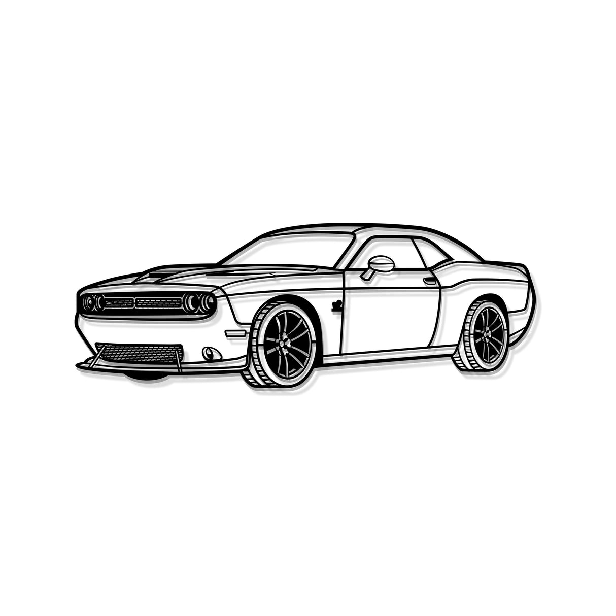 2019 Challanger SRT Perspective Metal Car Wall Art - NC1261