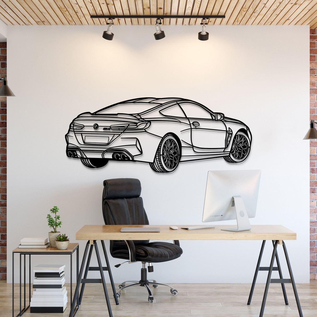 2020 M8 Competition Perspective Metal Car Wall Art - NC1144