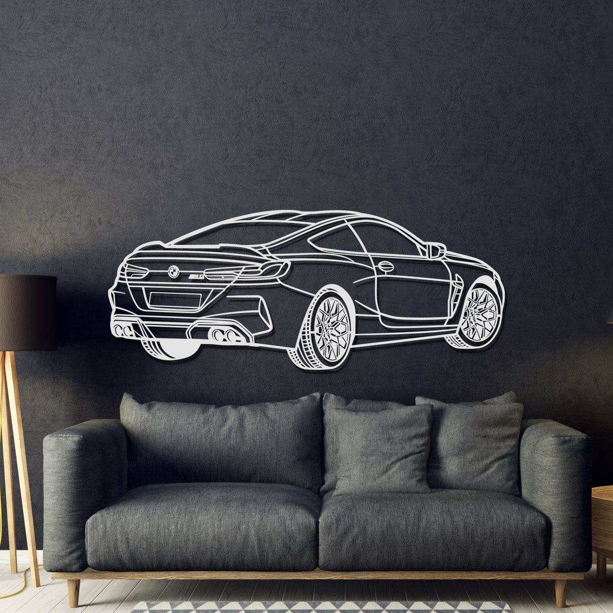 2020 M8 Competition Perspective Metal Car Wall Art - NC1144