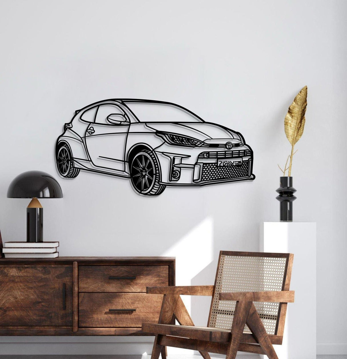 2020 Yaris Perspective Metal Car Wall Art - NC1192