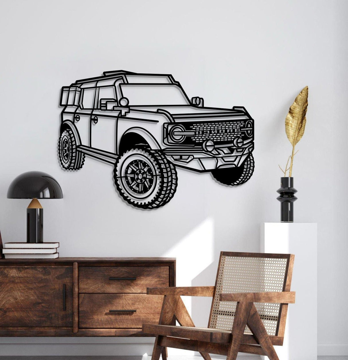 2021 Bronco Perspective Metal Car Wall Art - NC1161