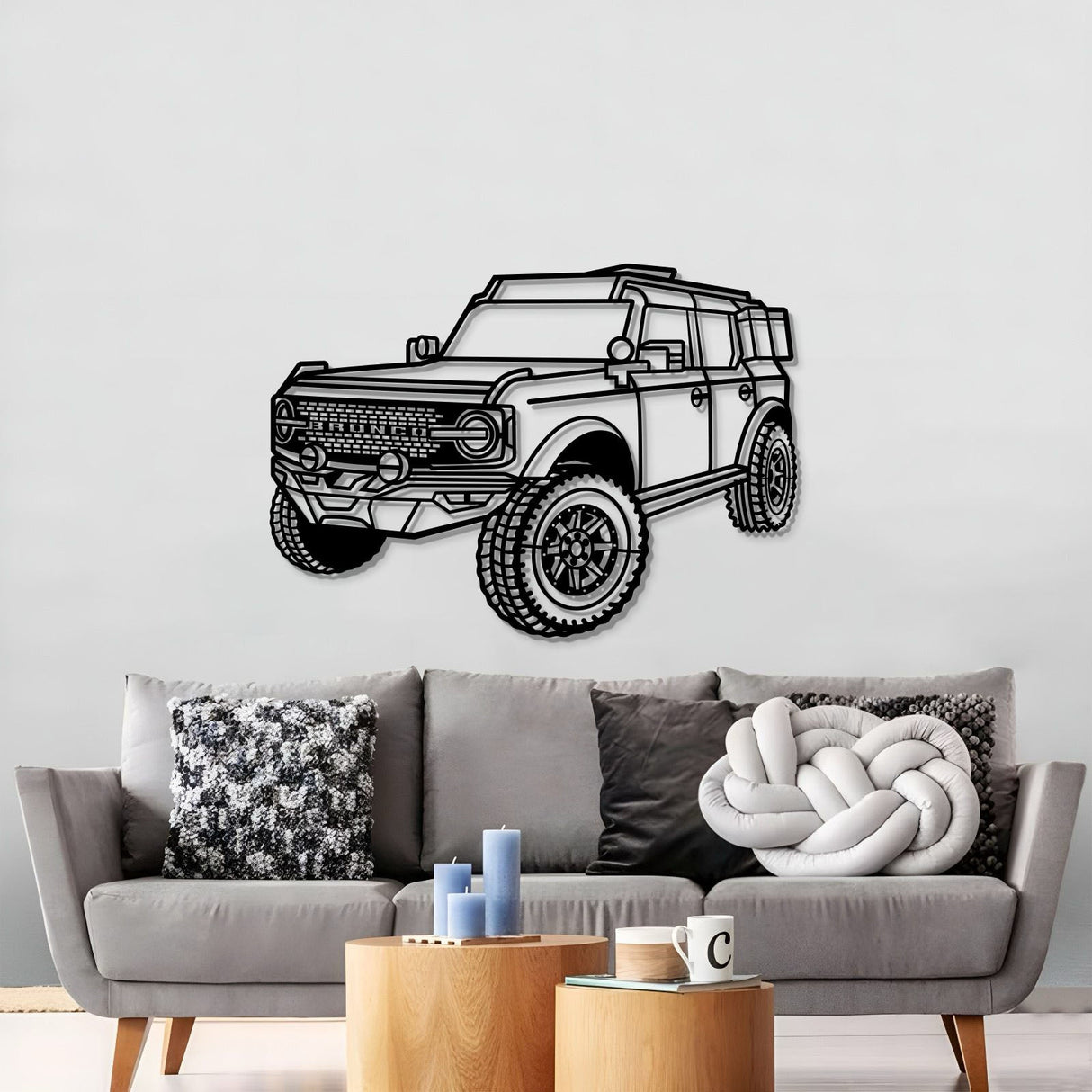 2021 Bronco Perspective Metal Car Wall Art - NC1161