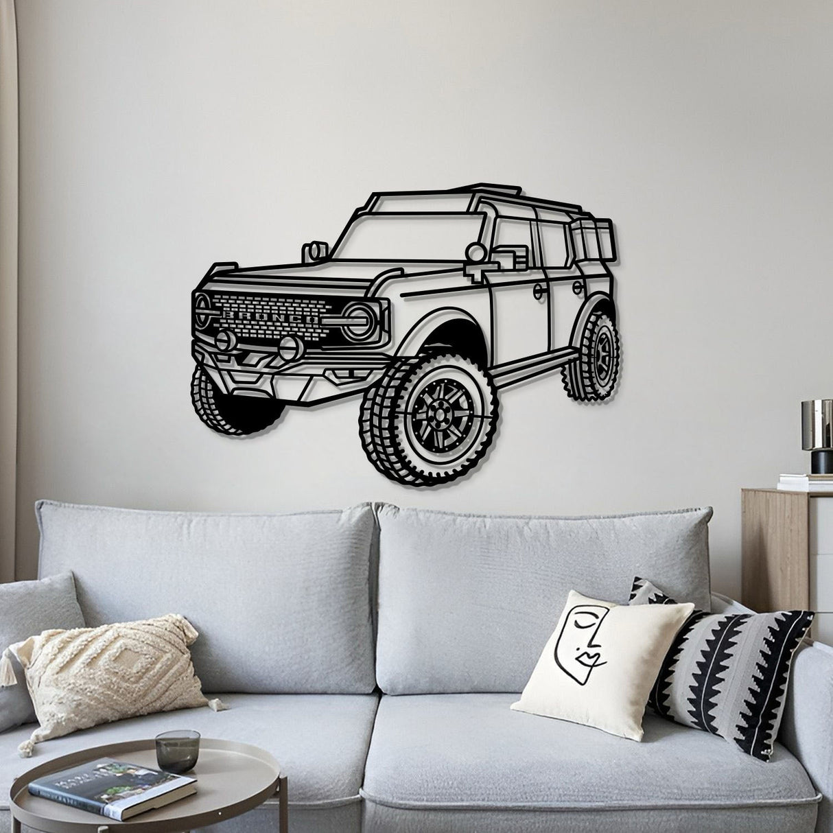 2021 Bronco Perspective Metal Car Wall Art - NC1161