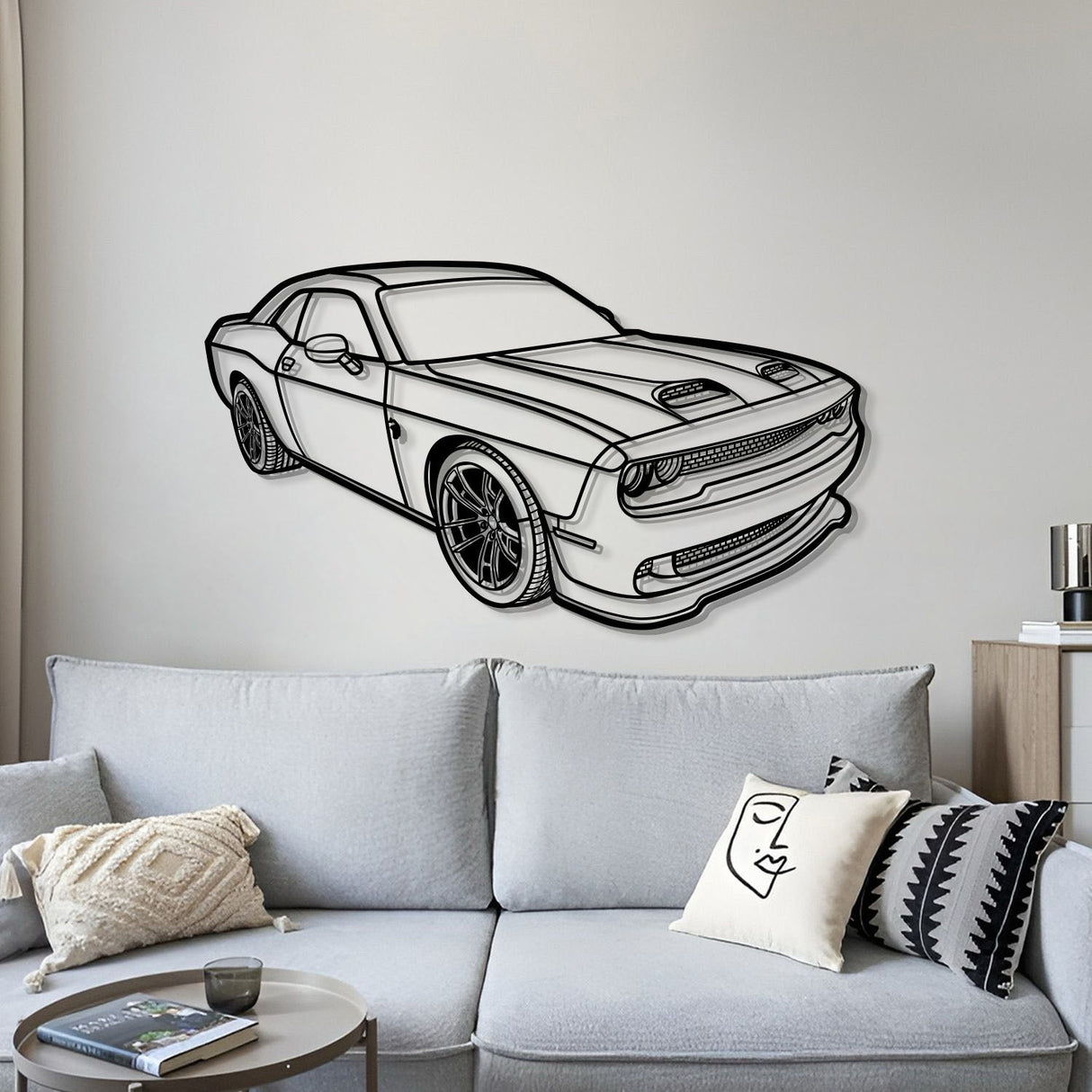 2023 Challanger Hellcat Perspective Metal Car Wall Art - NC1262