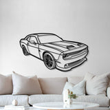 2023 Challanger Hellcat Perspective Metal Car Wall Art - NC1262