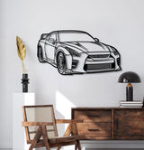 2023 GT-R R35 Perspective Metal Car Wall Art - NC1282