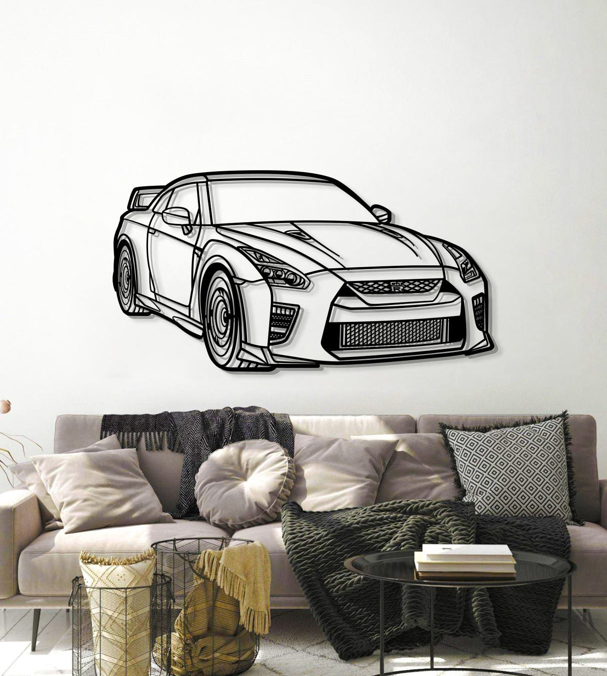 2023 GT-R R35 Perspective Metal Car Wall Art - NC1282