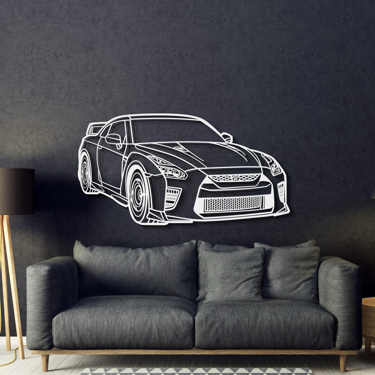 2023 GT-R R35 Perspective Metal Car Wall Art - NC1282