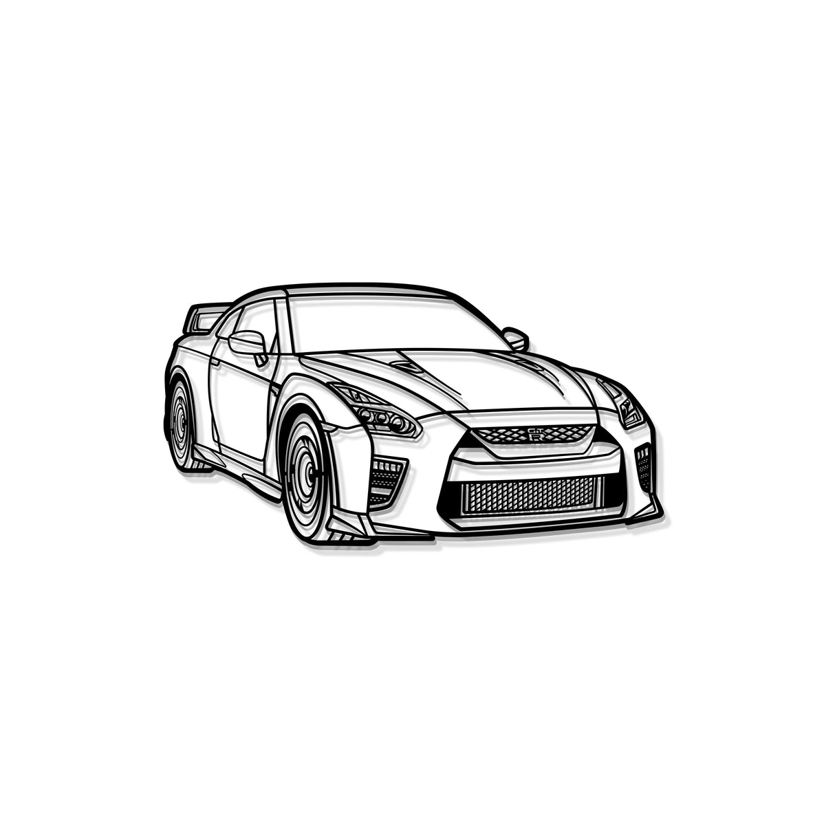 2023 GT-R R35 Perspective Metal Car Wall Art - NC1282