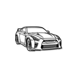 2023 GT-R R35 Perspective Metal Car Wall Art - NC1282