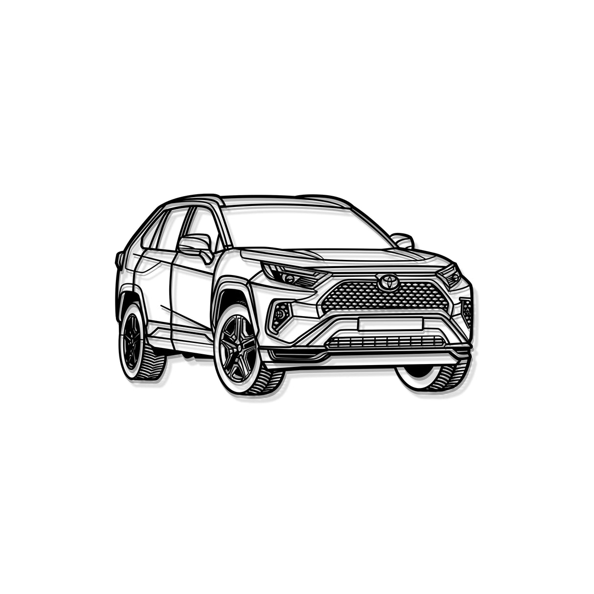 2023 RAV4 GR Sport Perspective Metal Car Wall Art - NC1291