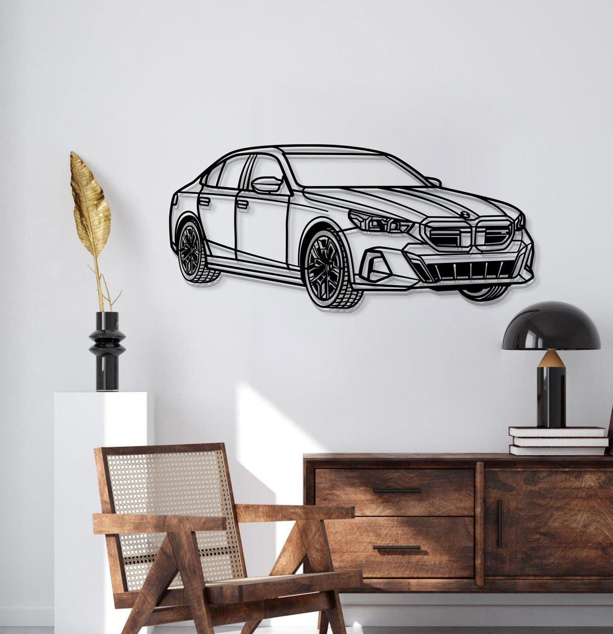 2024 5ER Limousine Perspective Metal Car Wall Art - NC1242