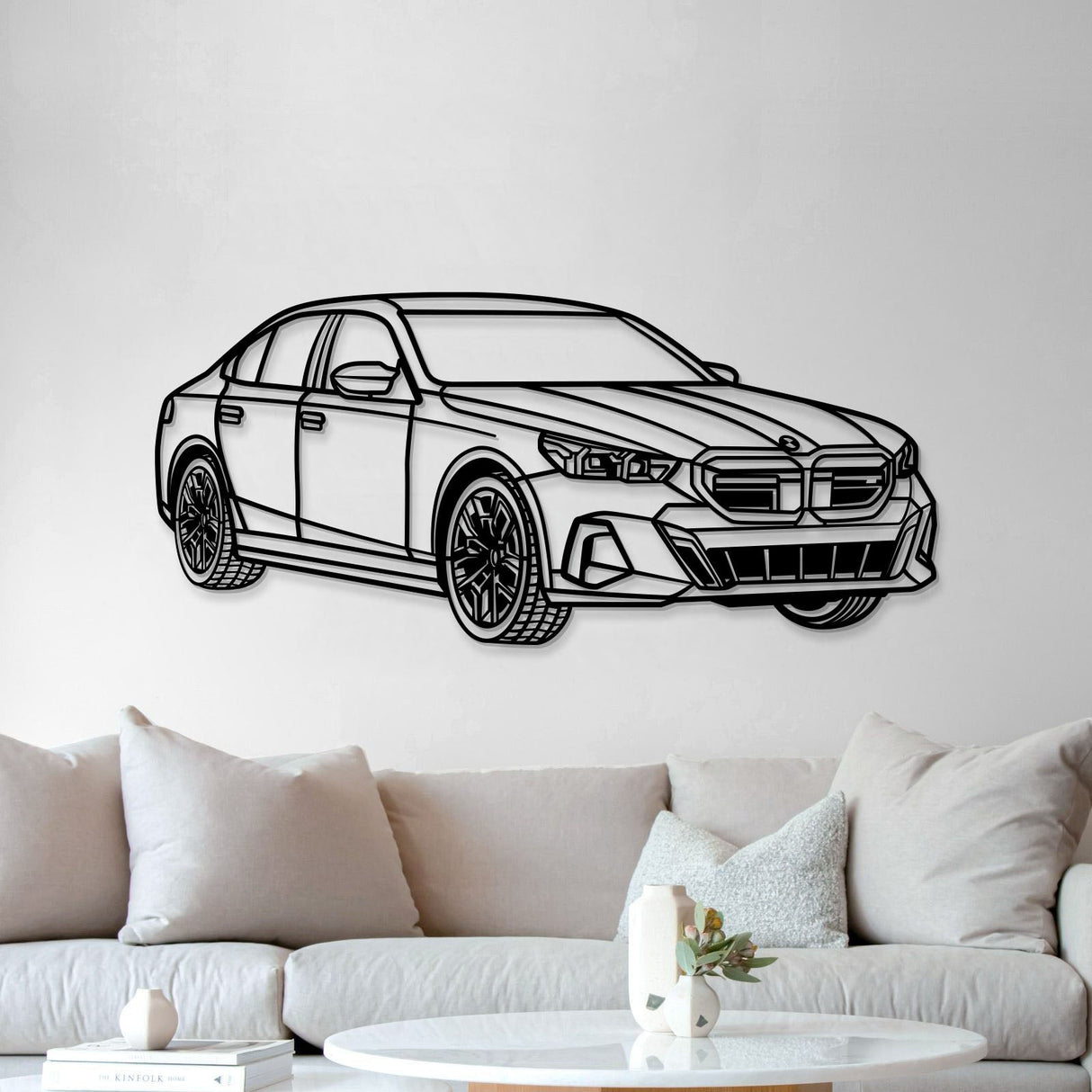 2024 5ER Limousine Perspective Metal Car Wall Art - NC1242