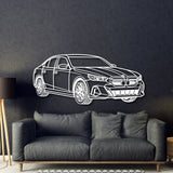 2024 5ER Limousine Perspective Metal Car Wall Art - NC1242