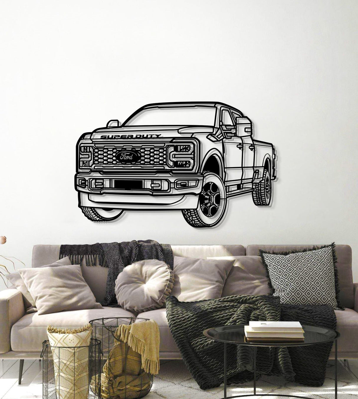 2024 F-250 Platinum Perspective Metal Car Wall Art - NC1271