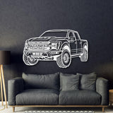 2024 Raptor R Perspective Metal Car Wall Art - NC1272