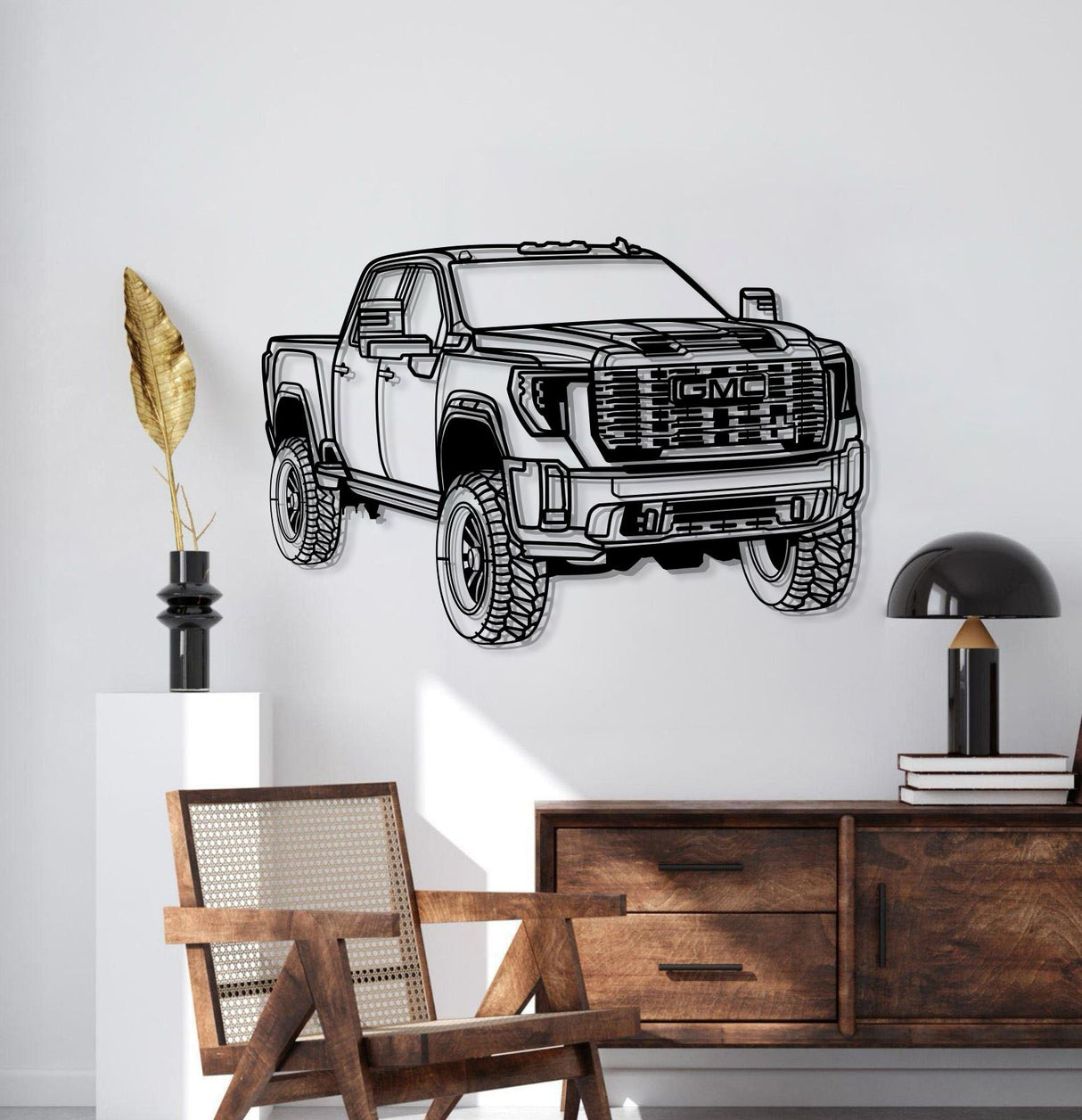 2024 Sierra 2500 Denali Perspective Metal Car Wall Art - NC1273