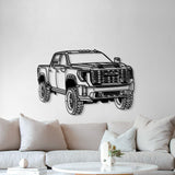 2024 Sierra 2500 Denali Perspective Metal Car Wall Art - NC1273