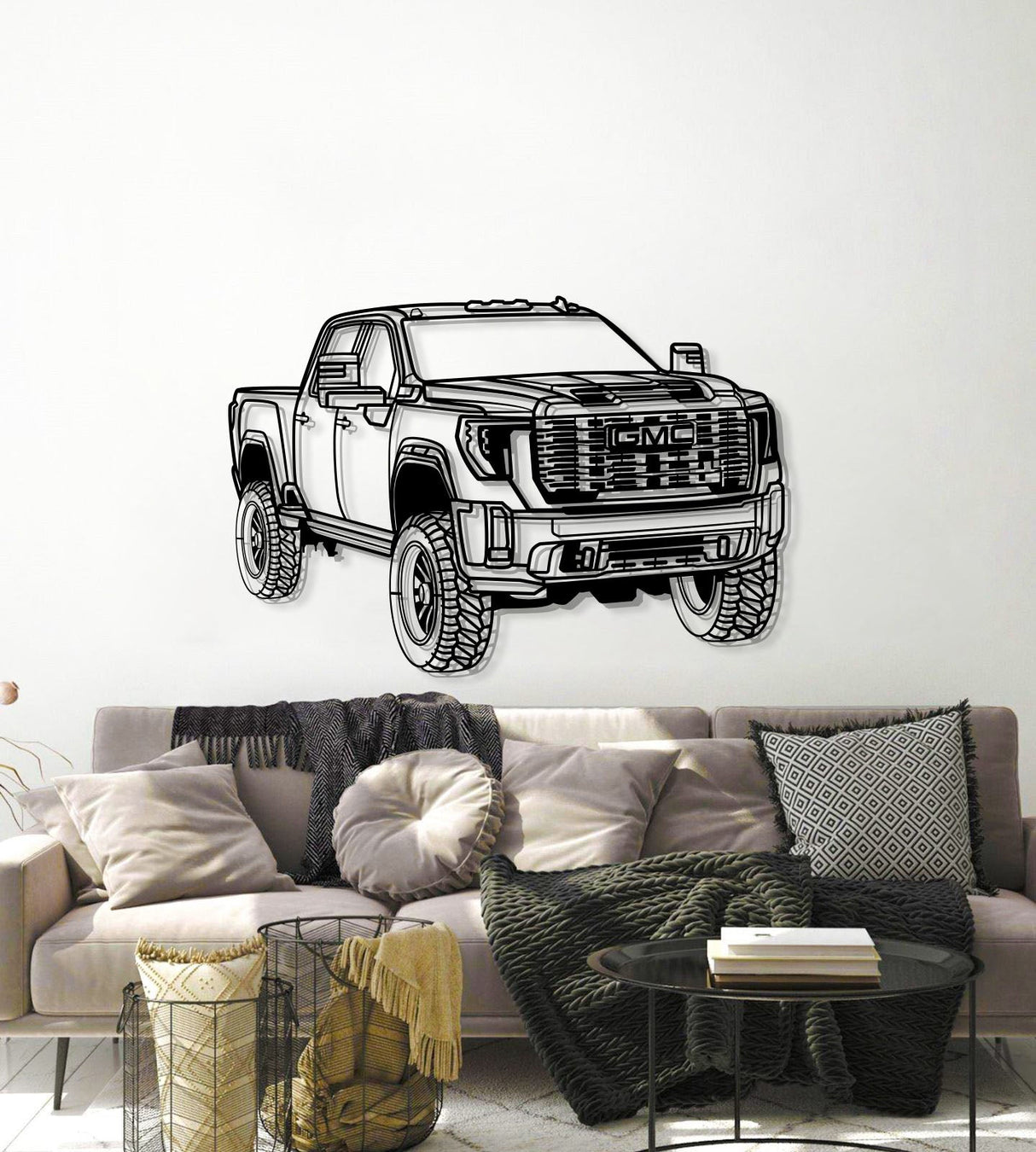 2024 Sierra 2500 Denali Perspective Metal Car Wall Art - NC1273