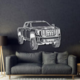 2024 Sierra 2500 Denali Perspective Metal Car Wall Art - NC1273