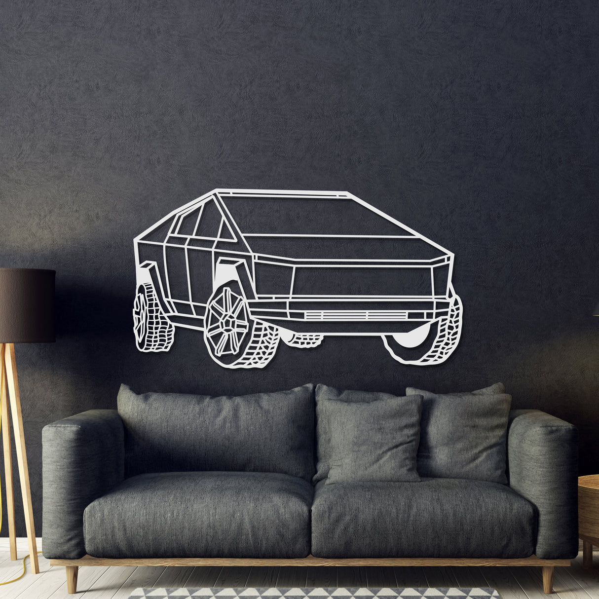 2025 Cybertruck Perspective Metal Car Wall Art - NC1191