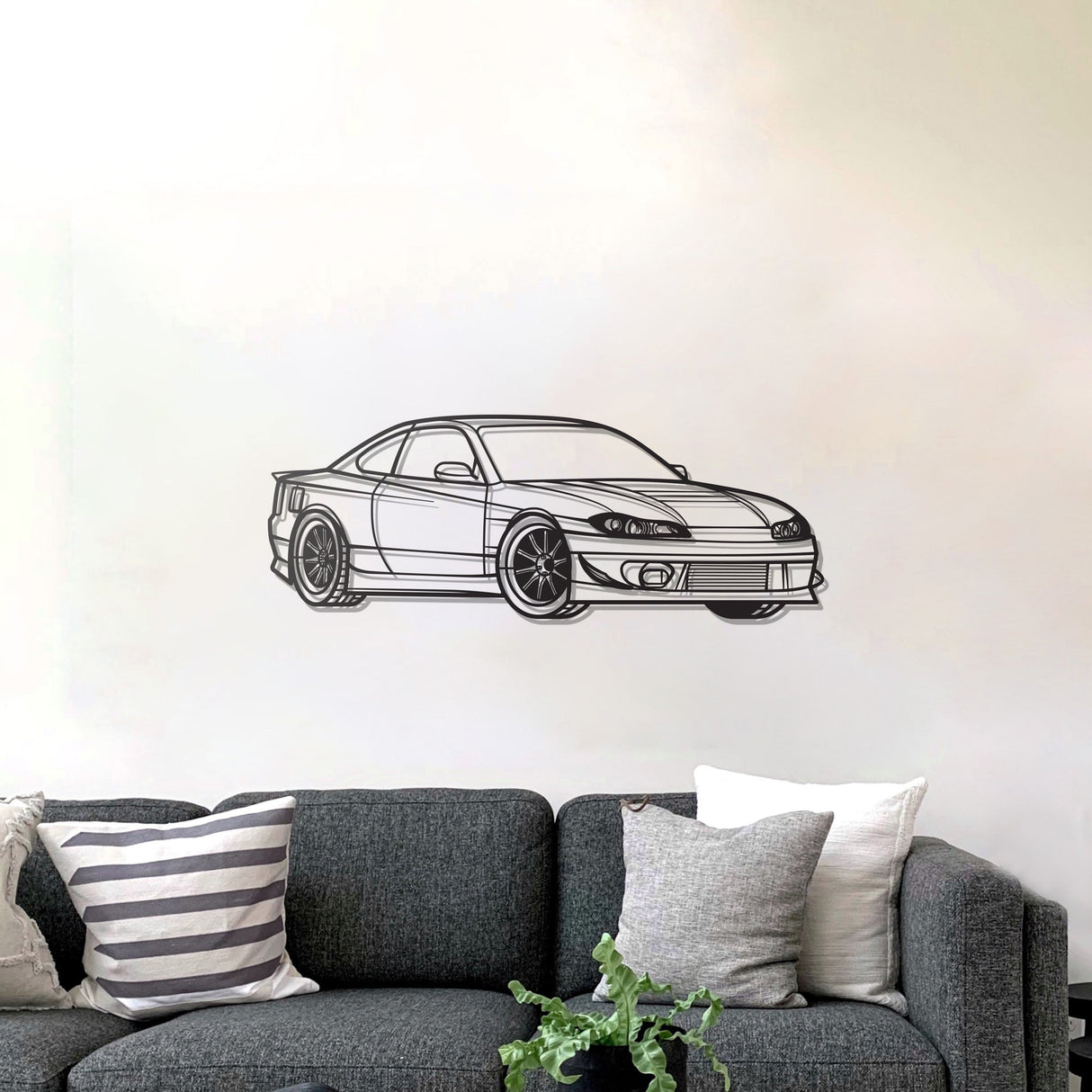 Silvia S15 Perspective Metal Car Wall Art - NC1135