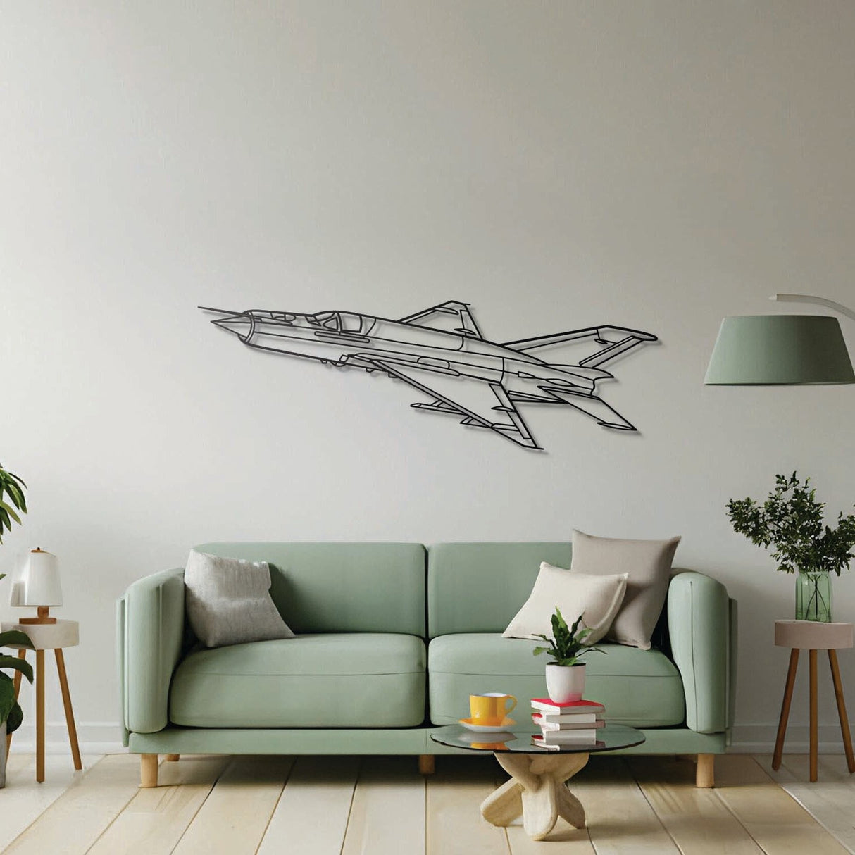 MiG-21 Lancer Angle Metal Aircraft Wall Art - NCP0483