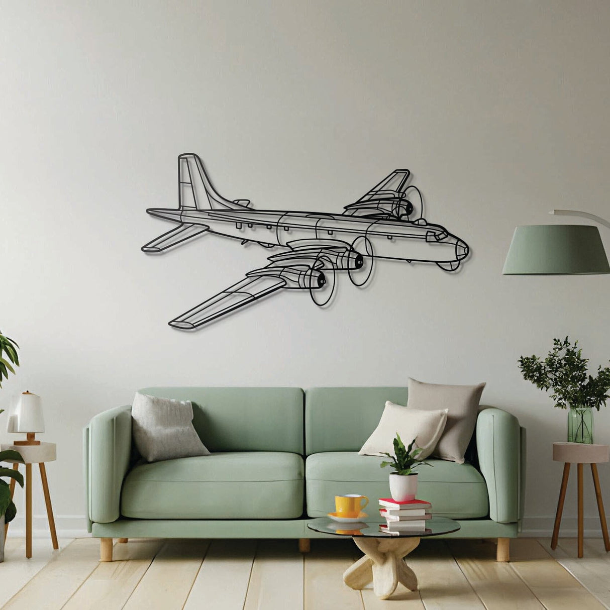 CP-107 Argus Angle Metal Aircraft Wall Art - NCP0417