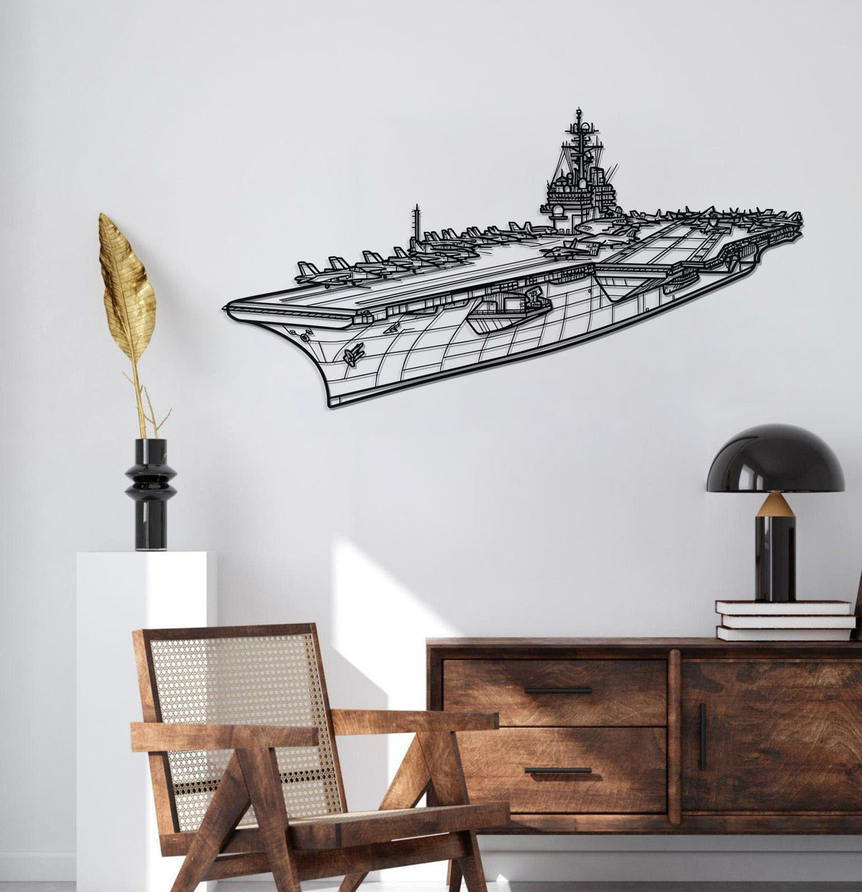 USS Kitty Hawk Metal Aircraft Carrier Wall Art - NCP0673