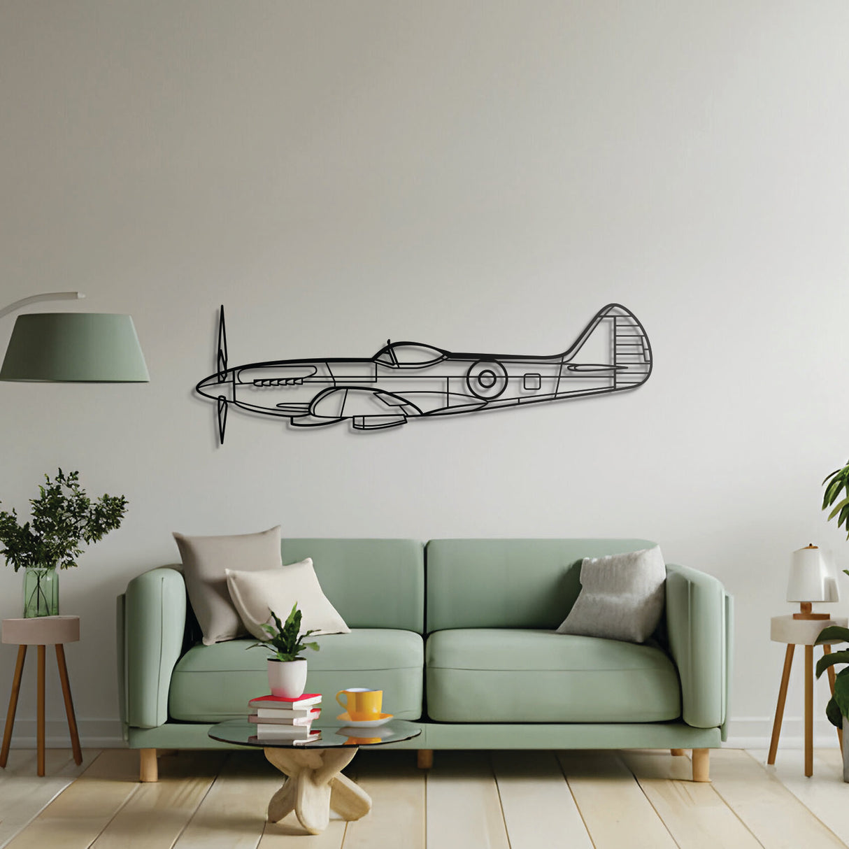 Spitfire MK XIV Metal Aircraft Wall Art - NCP0129