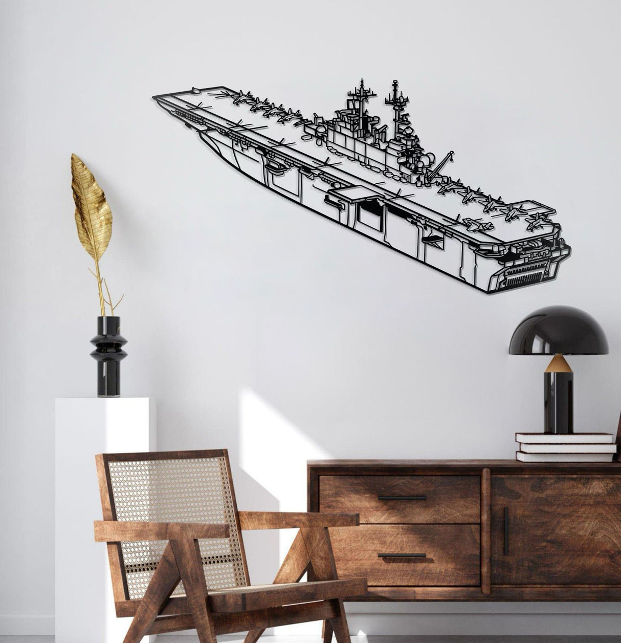 USS America (LHA-6) Metal Aircraft Carrier Wall Art - NCP0674