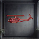 UH-1-MED Huey Metal Neon Aircraft Wall Art - NCN0066