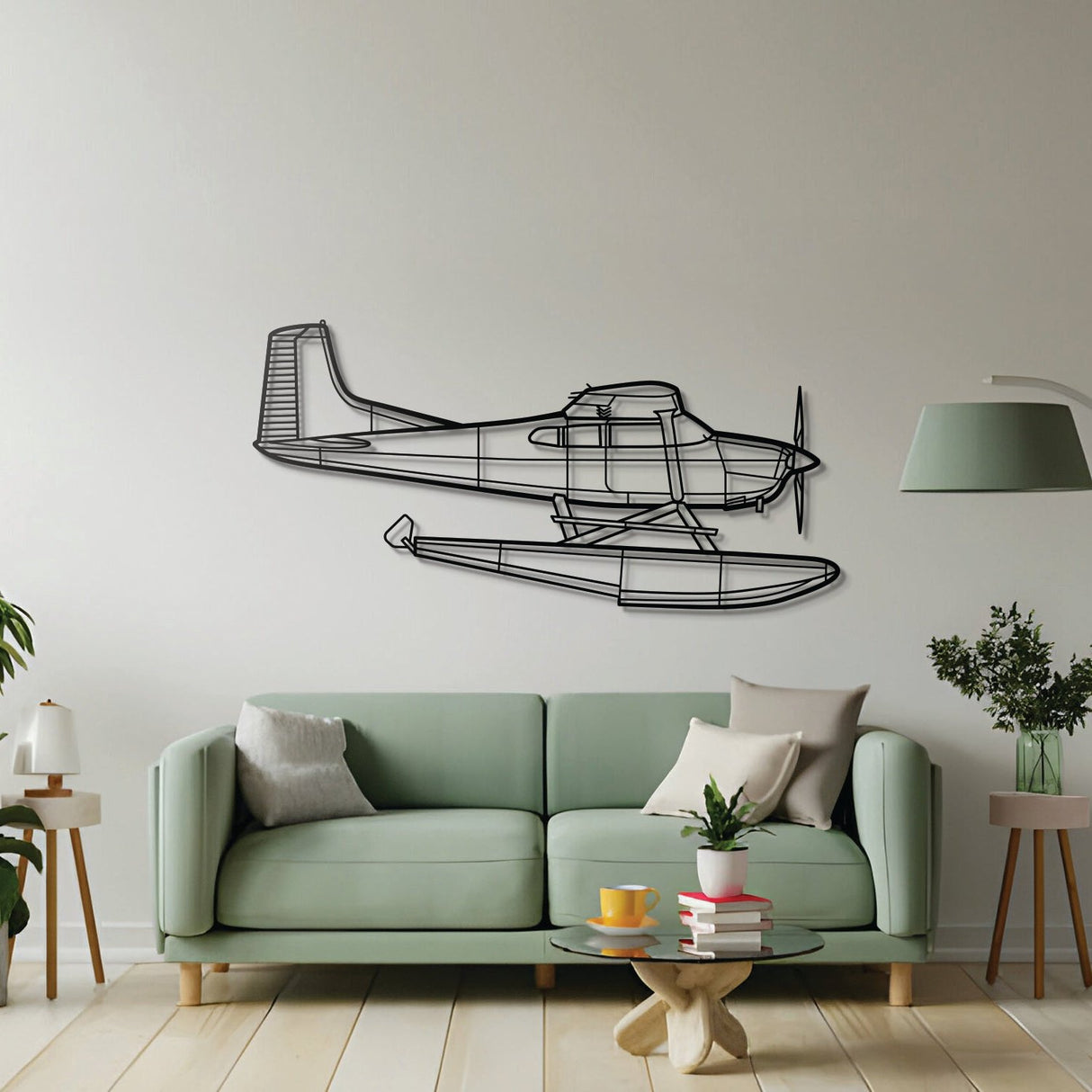 A185F Float Metal Aircraft Wall Art - NCP0016