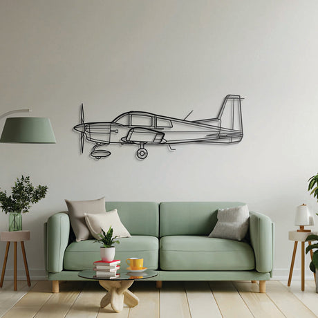 Aviation décor highlight: AA‑5 laser‑cut steel wall art with matte finish and elevation screws for avgeek spaces