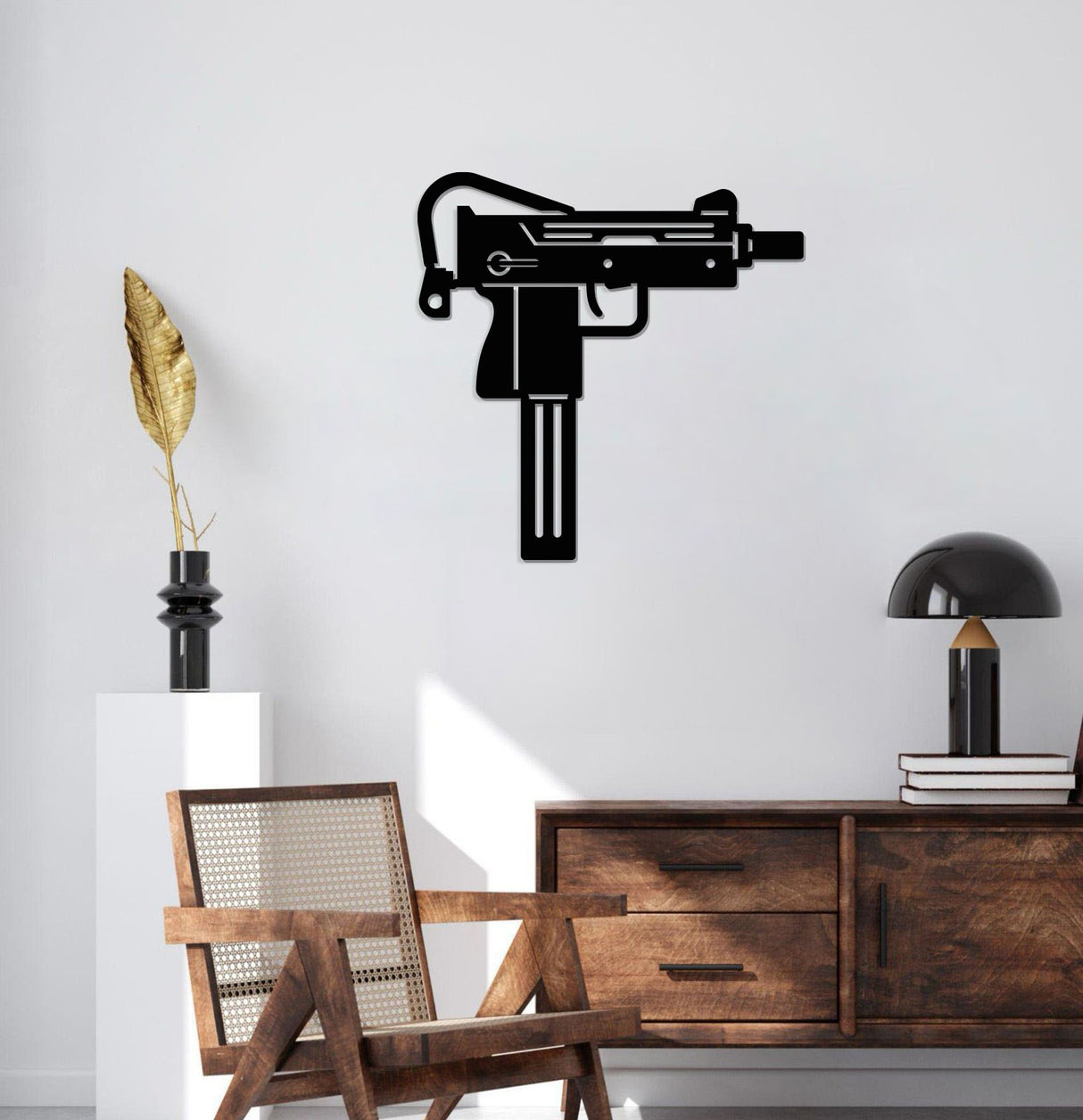 Uzi Metal Weapon Wall Art - NCP0684