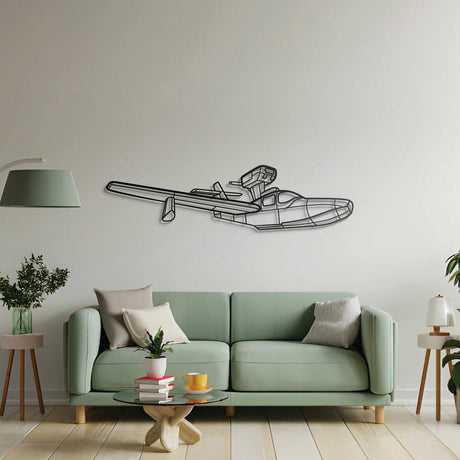 Aviation décor highlight: 270 Turbo Renegade laser‑cut steel wall art with matte finish and elevation screws for avgeek spaces
