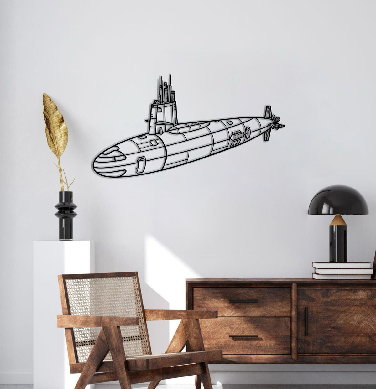 Skipjack Class Metal Submarine Wall Art - NCP0670